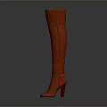 Red Over the Knee Boots With High Heel Fashionable Daily Wear Style