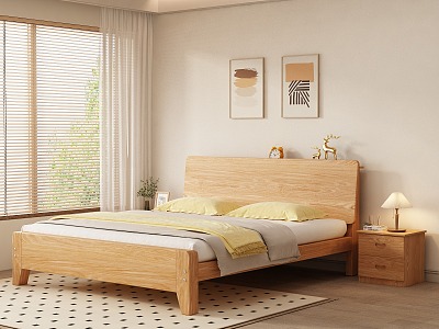 Nordic Double Bed 3d model