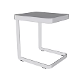 Modern Minimalist Side Table With Sleek Metal Frame And Square Top Design 3d model