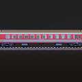 Train hard seat carriage 25G type carriage 3d model