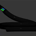 Gray Snake Like Decorative Object With Colorful Spheres On Both Ends