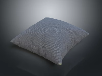 Gray Textured Square Decorative Pillow For Home Sofa And Living Room 3d model