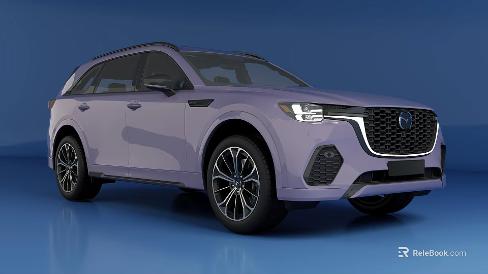 Light Purple Modern SUV With Stylish Front Grille And Alloy Wheels 3d model 