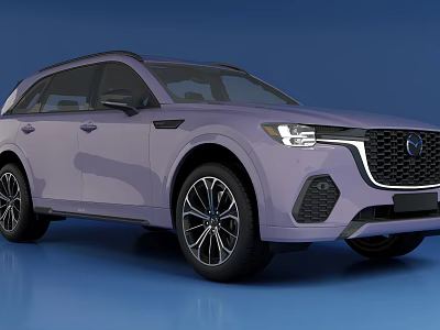 Light Purple Modern SUV With Stylish Front Grille And Alloy Wheels 3d model