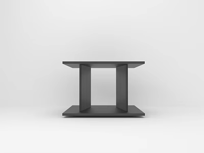 Modern Black Coffee Table With Minimalist Design And Sturdy Two Tier Structure 3d model