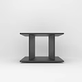 Modern Black Coffee Table With Minimalist Design And Sturdy Two Tier Structure