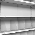 Wooden Display Shelving for Imported Food Storage with Multiple Layers and Drawers in Retail Store