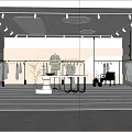 Modern Clothing Store Interior With Clothes Racks Display Cabinets Open Layout And Minimalist Lighting