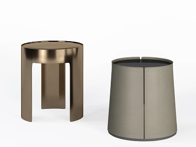 Modern Side Tables With Round Top Stylish Legs And Cylindrical Structure Design 3d model