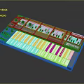 Practical Grey Synthesizer Keyboard With Black White Keys Knobs Sliders For Daily Music Production