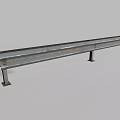 Road Safety Barrier With Metal Construction And Support Legs For Highways