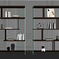 Modern Bookshelf Miloti Bookcase Combination 3d model