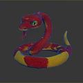 snake cobra venomous snake python reptile cold-blooded animal reptile 3d model