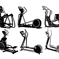 Different Types of Sports Fitness Equipment Including Treadmills Ellipticals and Bikes