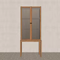Long Macro Glass Sideboard 3d model
