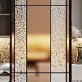 Modern partition glass screen partition 3d model