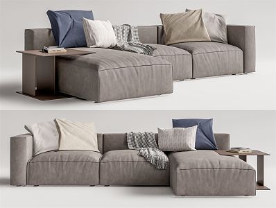 Modern corner sofa multiplayer sofa 3d model