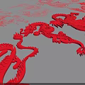Traditional Chinese Red Dragon Paper Cut Wall Decor Art Designs