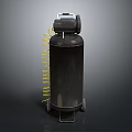 Black Portable Air Compressor With Cylindrical Tank And Yellow Hose