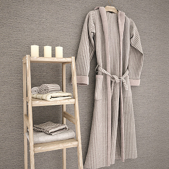 Modern Bathrobe Feather Storage Rack Combination 3d model