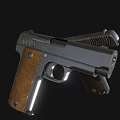 Vintage Metal Pistol Featuring Detachable Magazine And Detailed Grip Design