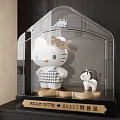 Decorative Ornament Set with Transparent Display Case Hello Kitty and Little Goat Dolls BEAST Collaboration