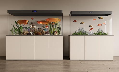 modern fish tank aquarium 3d model