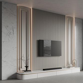 TV background wall 3d model