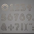 Metal Number and Symbol Wall Decor for Modern Home Decoration