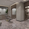 New Chinese Style Leisure Area Tea Room Basement 3d model