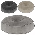 Round Floor Cushions in Black Beige Gray Soft Velvet Fabric for Living Room Decor
