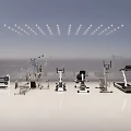 Modern Sports Equipment Collection With Treadmill Exercise Bike Dumbbells And Bright Gym Layout