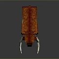 Pixel Art Mammoth Figure With Red Body White Tusks And White Feet