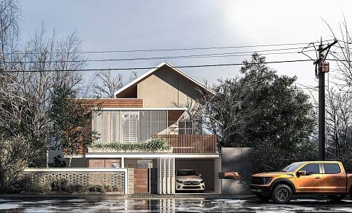 Modern single-family villa homestay building self-built house 3d model