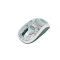 Modern Computer Mouse With 3D Design Patterned Surface In Light Blue And White Ergonomic Shape 3d model