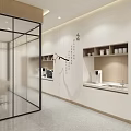 Modern Office Interior Design With Minimalist Workstations Computers White Wood Tones And Lighting