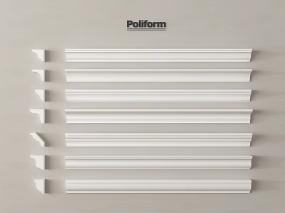 Poliform Decorative Lines Collection Featuring Various Styles For Interior Design 3d model