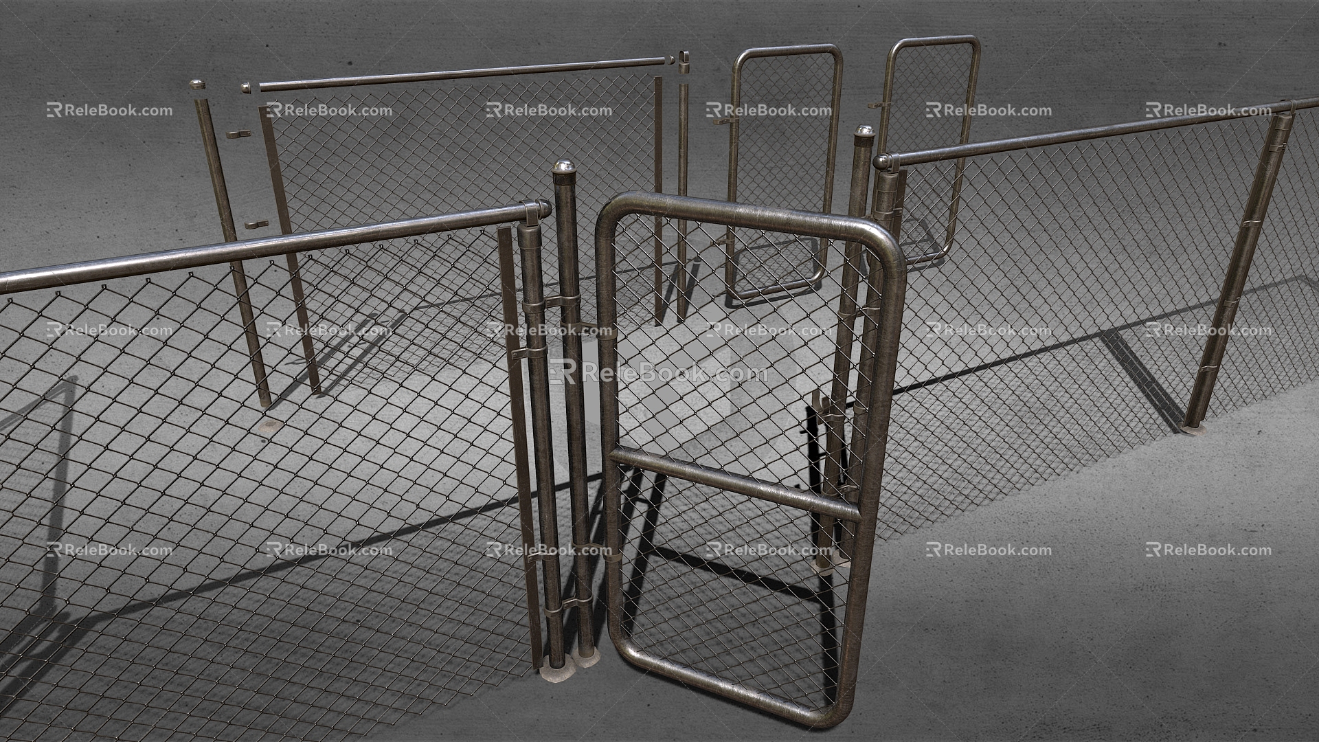 Fence Railing Iron Railing Fence Iron Gate Iron Fence 3d model