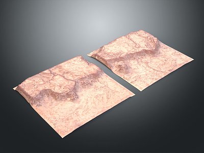 Geography, topography, mountain shape, ridge, ridge, valley, mountain range, canyon, geomorphology, mountain peak, mountain body 3d model