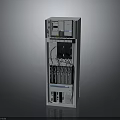 Industrial Electrical Control Cabinet With Digital Display Screen Multiple Ports And Connecting Cables