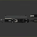 Detailed Disassembled Pistol Parts With Barrel Magazine Sight Bullets And Trigger