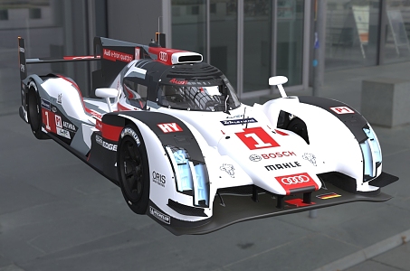 Hyundai Audi R18 Le Mans Endurance Racing Car 3d model