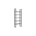Modern Industrial Shelving Units With Black Metal Frames And Wooden Shelves