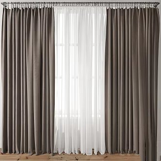 Modern Curtain Attic Curtain Cornice 3d model