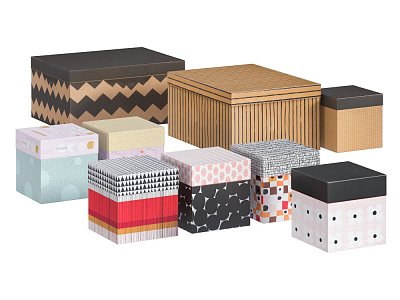 Modern Box Paper Box Gift Box Storage Box Carton Combination model