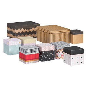 Modern Box Paper Box Gift Box Storage Box Carton Combination 3d model