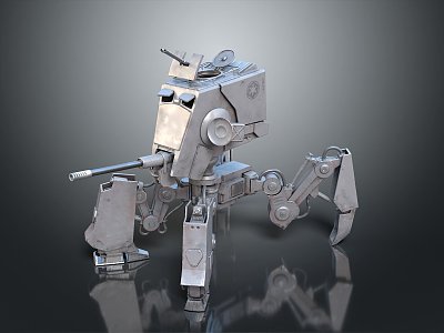 Modern Turret Mecha Warrior Tower Defense Mecha Soldier model