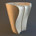 Modern Wooden Stool With Curved Lines And Unique Ergonomic Natural Design