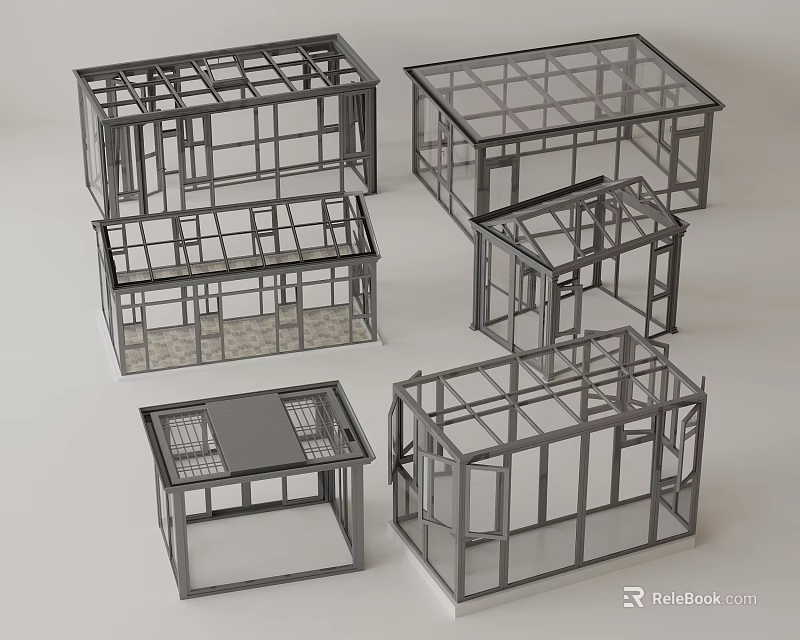 Various Practical Aluminum Sunshade Canopy Frame Designs For Home Outdoor Patio And Courtyard Application 3d model 