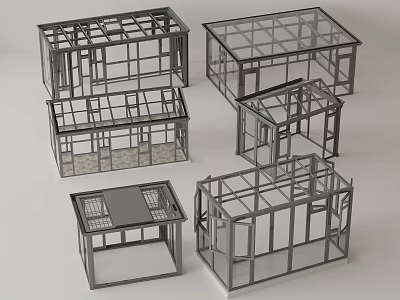 Various Practical Aluminum Sunshade Canopy Frame Designs For Home Outdoor Patio And Courtyard Application 3d model